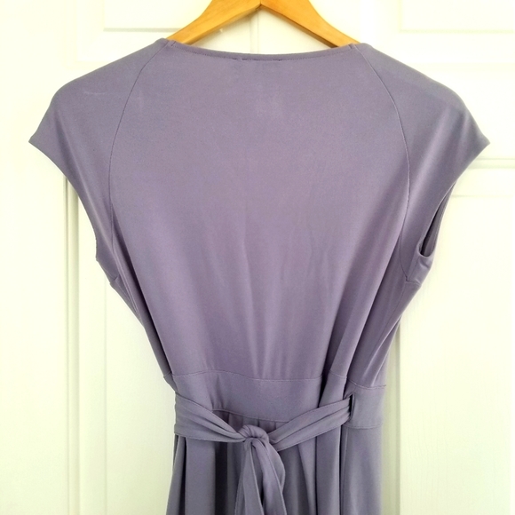 ESPRIT Lilac Sleeveless V-Neck Stretchy Wrap Dress Size M - Picture 6 of 11